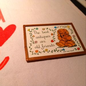Vtg 1991 3" x 2" Antiques Old Friends Magnet